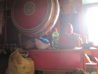 Tibetan Monk while chanting
